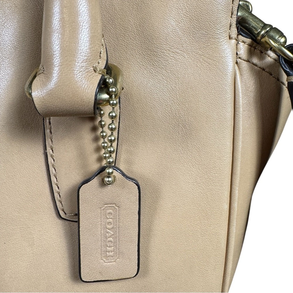 EUC Coach 2way Legacy Mini Tote Crossbody Beige Tan Leather Bag - Picture 2 of 16